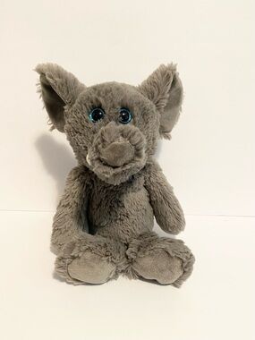 Ty Elephant Plush Attic Treasures Ella 12” Stuffed Beanie Baby Cuddle Toy Gray